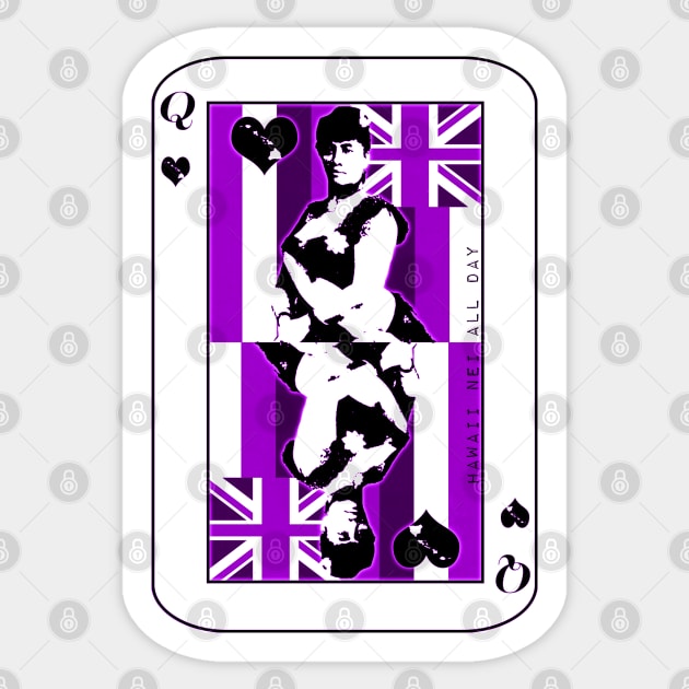 Queen of Hawai'i Liliuokalani (purple) by Hawaii Nei All Day Sticker by hawaiineiallday